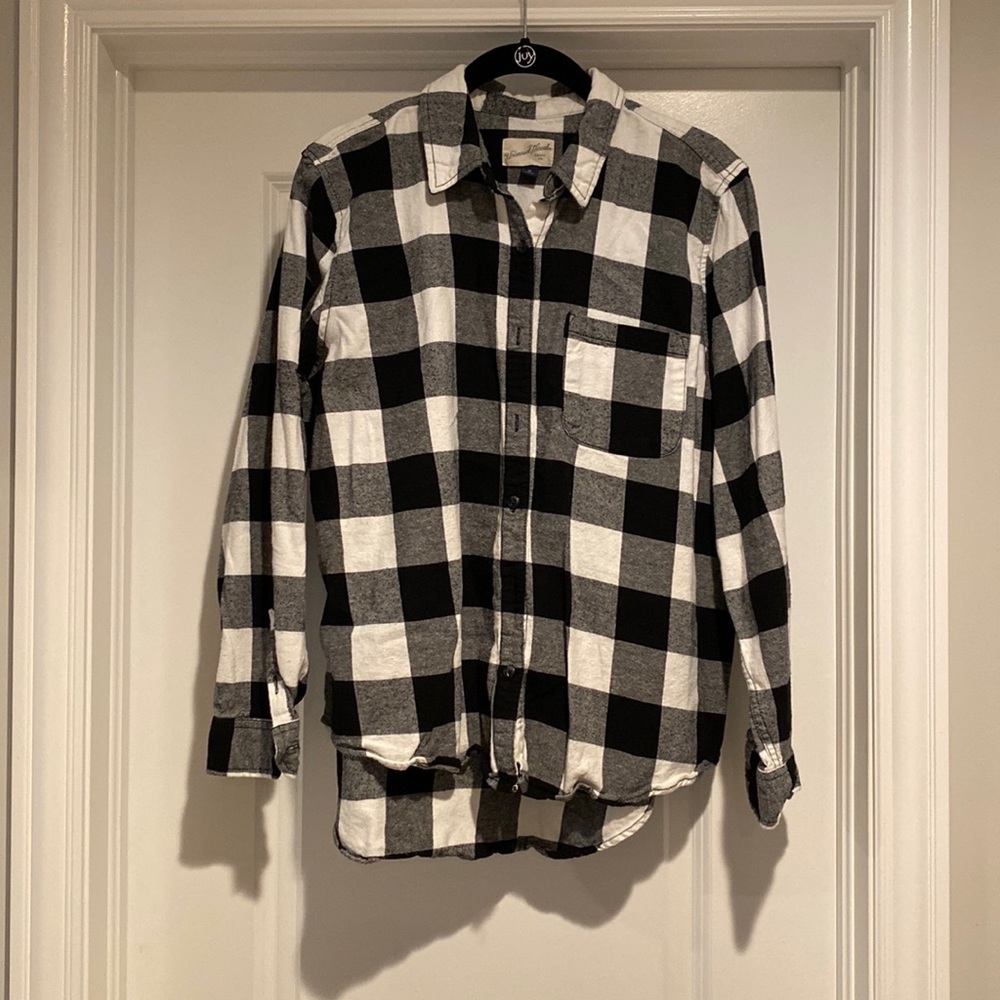 Buffalo check flannel shirt